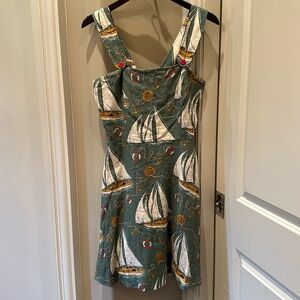 Ralph Lauren size 4 sundress with red button detail.